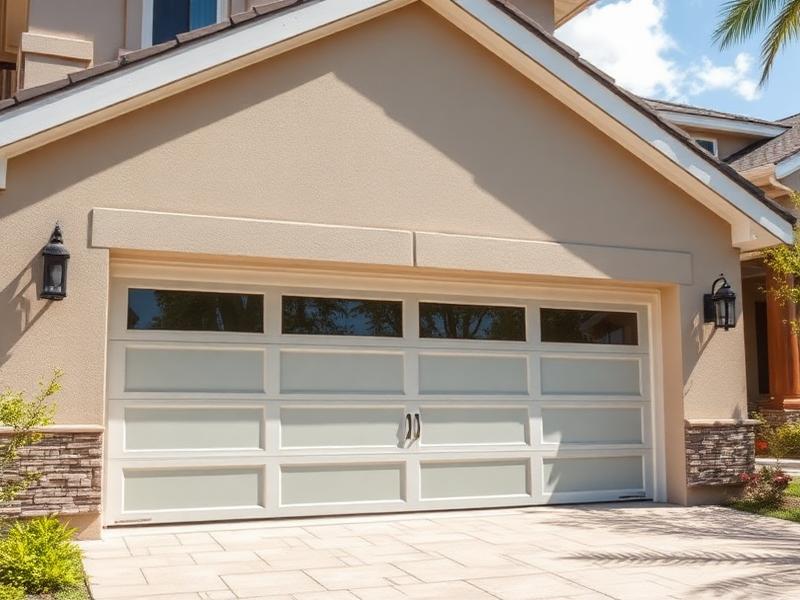 Professional garage door installation on luxury home in Sunset Beach